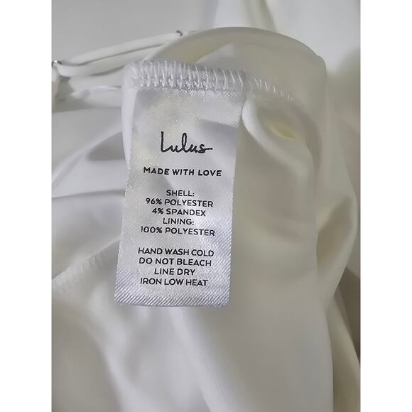 LULU'S SZ M Make It a Date White Sleeveless Wide-Leg Jumpsuit NEW B27 - Picture 15 of 15